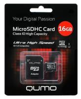 QUMO MicroSDHC 16GB lass 10 UHS-I ,3.0   SD, -  
