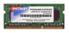    4Gb DDR-III 1333Mhz Patriot SO-DIMM (PSD34G13332S)