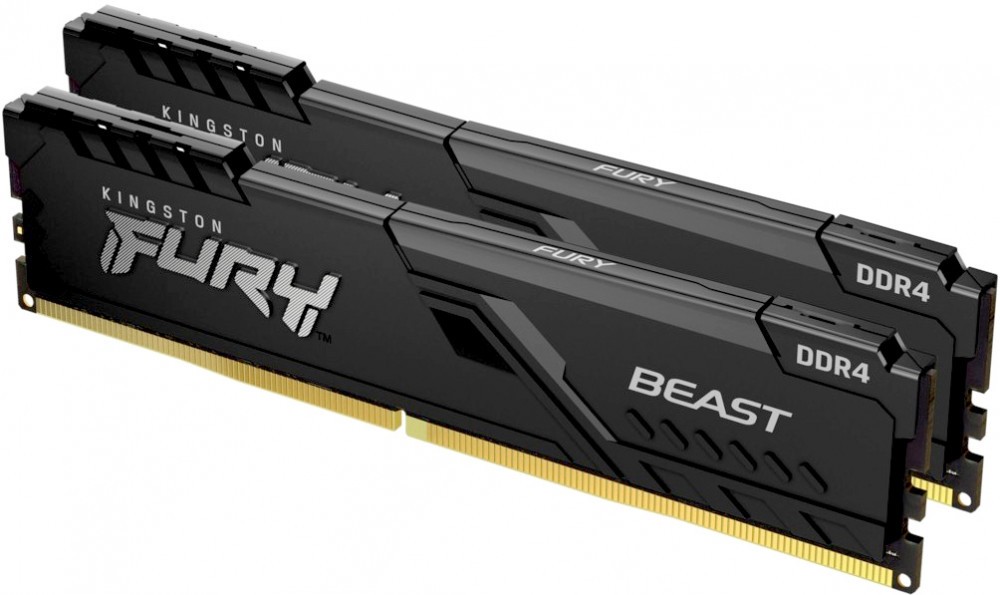   32Gb Kingston Fury Beast Black DDR4 2666MHz  (KF426C16BB1K2/32) (2x16Gb KIT)retail