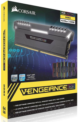   64Gb DDR4 3466MHz Corsair Vengeance RGB (CMR64GX4M4C3466C16) (4x16Gb KIT)