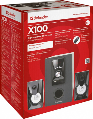  2.1 Defender X100 10W Bluetooth FM/MP3/SD/USB (65520)