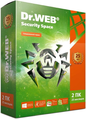  Dr.Web Security Space (AHW-B-25M-2-A2)