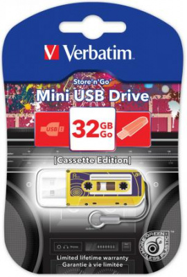  USB 32Gb Verbatim Mini Cassette Edition 49393 USB 