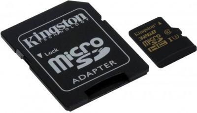   Micro SDHC 32GB Class 10 Kingston SDCG/32GB +  SD