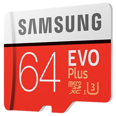 Samsung EVO Plus v2 MicroSDXC 64Gb Class10 UHC-1 U3 (SD Adapter) (100mb/s   4) (MB-MC64GA/RU)