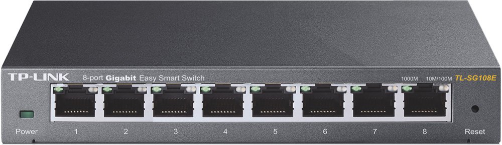 TP-Link TL-SG108E 8-port Desktop Gigabit Switch, 8 10/100/1000M RJ45 ports