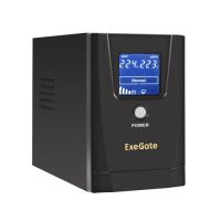  ExeGate Power Smart ULB-500.LCD.AVR.2SH 500VA/300W, LCD, AVR, 2Schuko,  , Black