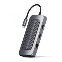 ���-������� Satechi Type-C Multiport MX Adapter (USB 3.0, 2xUSB Type-C, 2xHDMI, RJ-45, SD, micro-SD, Mini jack), ����� ������ ST-UCMXAM