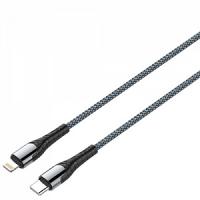USB кабель LDNIO LD_B4528 LC112/Type-C--Lightning/ 2m/ 20W/ медь: 176 жил/ Нейлоновая оплетка/ Gray