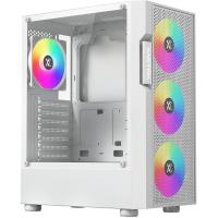 ������ XASTRA  A302 4FRGB White ATX/Mesh/ tempered glass / 4x120mm FC120-FRGB fans/A302-WH-FC120FRGB-4F-GL