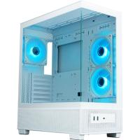 ������ XASTRA Q500 3ARGB-C10 White ATX/Aquarium/Screewless/ 3x120mm ARGB PWM FM fans/Argb+PWM HUB 10port/ Q500-3FM12A-C10-WH