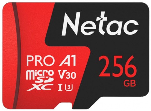 ����� ������ 256Gb MicroSD Netac P500 Extreme Pro (NT02P500PRO-256G-S), Retail version card only