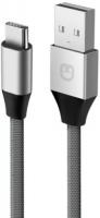Дата кабель  type-С - USB Unico DCTYPECUNC, 1м, серый