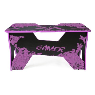Игровой стол Generic Comfort Gamer2-VS-NP чёрно-фиолетовый