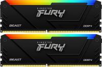   16Gb DDR4 3200MHz Kingston Fury Beast RGB KF432C16BB2AK2/16WP 2x8Gb KIT