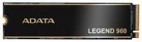   1TB ADATA LEGEND 960, M.2(22x80mm), NVMe 1.4, PCIe 4.0 x4, 3D NAND, R/W 7400/6000MB/s, IOPs 730 000/610 000, TBW 780, DWPD 0.43, with t Heat Sink (ALEG-960-1TCS)