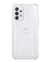 Чехол прозрачный с кармашком для Samsung Galaxy A13 "Cardholder" (прозрачный)