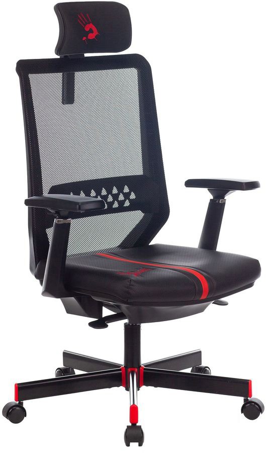 Кресло игровое A4Tech Bloody GC-900 черный сетка с подголов. крестовина