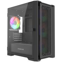 ������ Powercase ByteFlow Micro Black LE, Tempered Glass, 4� 120mm ARGB PWM fans, ������, mATX  (CAMBFB-A4-LE)