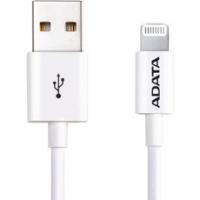Кабель A-DATA Lightning-USB для зарядки и синхронизации iPhone, iPad, iPod (сертифицирован Apple) 1м, White