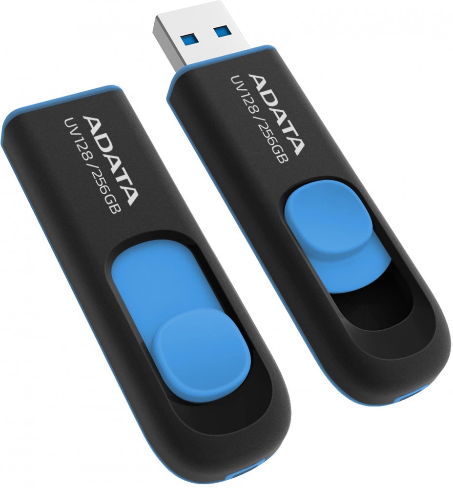 USB Flash  256Gb ADATA UV128 Black/Blue