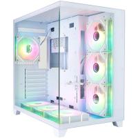 ������ 1STPLAYER MEGAVIEW MV8-TP ARGB White / ATX / 7x120mm ARGB fans & hub / MV8-TP-WH-6FC7R-W-1FC7-W-HUB2