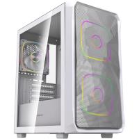 ������ Powercase Mistral SM06 ARGB, Tempered Glass, 3x120mm ARGB PWM fans, �����, mATX  (CMMSM06W-A3)