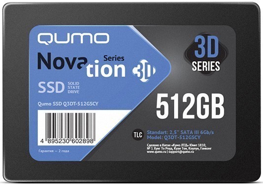  SSD 512Gb QUMO Novation (Q3DT-512GSCY)