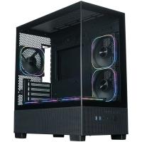 ������ XASTRA Q500M 6ARGB-FG-C10-UC Black mATX/Aquarium/Screewless/ 6x120mm ARGB PWM FG fans/Argb+PWM HUB 10port/ Type-C/ Q500M-6FG12A-C10-UC