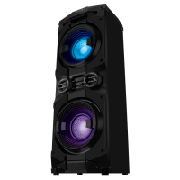 Мобильные колонки SVEN PS-1500 чёрные (2x250W, mini Jack, USB, Bluetooth, FM, караоке, LED-дисплей, RGB подсветка)
