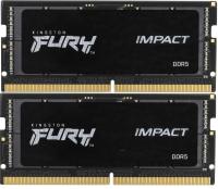   SO-DIMM DDR 5 DIMM 64Gb PC38400, 4800Mhz, Kingston FURY Impact, CL38 (Kit of 2) (KF548S38IBK2-64)