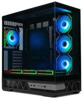 ������ XASTRA Q700 7ARGB-FG-C10-UC Black ATX/Aquarium/Screewless/7x120mm ARGB PWM FG fans/Argb+PWM HUB 10port/Type C / Q700-7FG12A-C10-UC