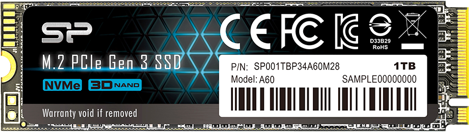   1Tb SSD Silicon Power A60 (SP001TBP34A60M28)