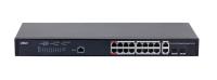 DAHUA 16-     PoE,  L2: 16 RJ45 10/100/1000/ (PoE/PoE+/Hi-PoE/IEEE802.3bt), 2  SFP/RJ45 (uplink);  PoE:  1~2  90