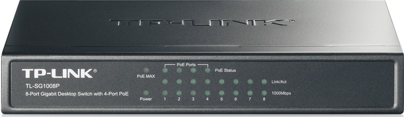  Tp-Link TL-SG1008P 8   RJ45 + 4  PoE, IEEE 802.3af,  PoE 53 ,  