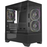 ������ Powercase Vision Micro M4B, Tempered Glass, Type-C, 3x 120mm ARGB PWM Fan, ������, mATX  (CVMM4B-A3)