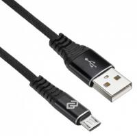 Кабель Digma USB A (m) micro USB B (m) 1.2м , тканевая оплётка, черный (1080378)