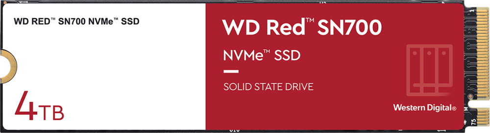  SSD 4Tb WD Red SN700 (WDS400T1R0C)  SSD, M.2, 4000 , PCI-E x4, NVMe, : 3400 /, : 3100 /