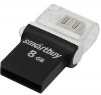 USB Flash накопитель 8Gb Smartbuy OTG POKO series Black (SB8GBPO-K)
