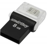 USB Flash ���������� 8Gb Smartbuy OTG POKO series Black (SB8GBPO-K)