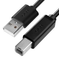 Кабель Greenconnect USB 2.0 AM/BM Prime, GCR-UPC5M-BB2S-1.8m, 1.8 m, 28/28 AWG, черный, экран, армированный, морозостойкий