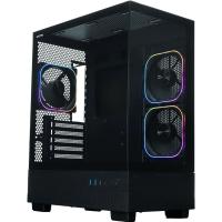 ������ XASTRA Q400M 3ARGB-FG-C6-UC Black mATX/Aquarium/Screewless/ 3x120mm ARGB PWM FG fans/Argb+PWM HUB 6port/ Type-C/ Q400M-3FG12A-C6-UC