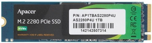  SSD 1Tb Apacer AS2280P4U (AP1TBAS2280P4U-1)  SSD, M.2, 1000 , PCI-E x4, NVMe, : 3500 /, : 3000 /