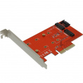 Контроллер Espada PCI-Ex4, 2 port M.2 NGFF(B+M key) PCIe2NGFF