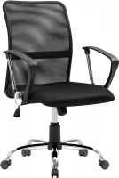 Офисное кресло DEFENDER Rivellon Черный,сетка,хром.крестовина (Арт. 64339)