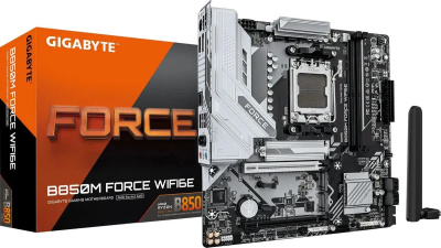 ����������� ����� Gigabyte B850M FORCE WIFI6E (rev. 1.1) , Socket AM5, AMD B850, mATX, Ret


