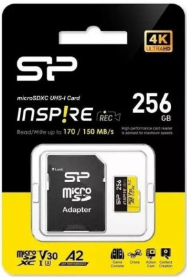 ���� ����� microSDXC 256GB Silicon Power SP256GBSTXLA2V1N Inspire V30 A2 + adapter