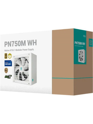 ���� ������� Deepcool GAMERSTORM PN750M WH (ATX 3.1, 750W, Full Cable Management, PWM 120mm fan, Active PFC, 80+ GOLD, Active PFC + Full Bridge SRC LLC + DC/DC, Gen5 PCIe, �����) RET (R-PN750M-FC0W-WGEU)