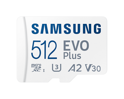   512Gb microSDXC Samsung EVO Plus Class 10 UHS-I U3 V30 A2 +  MB-MC512KA/EU