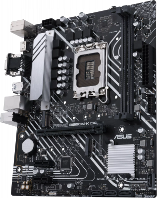 ����������� ����� ASUS PRIME B660M-K D4 Socket 1700, Intel B660, 2xDDR4, PCI-E 4.0, 4xUSB 3.2 Gen1, VGA, HDMI, mATX